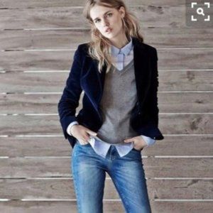 J.Crew Schoolboy Velvet Blazer, size 2